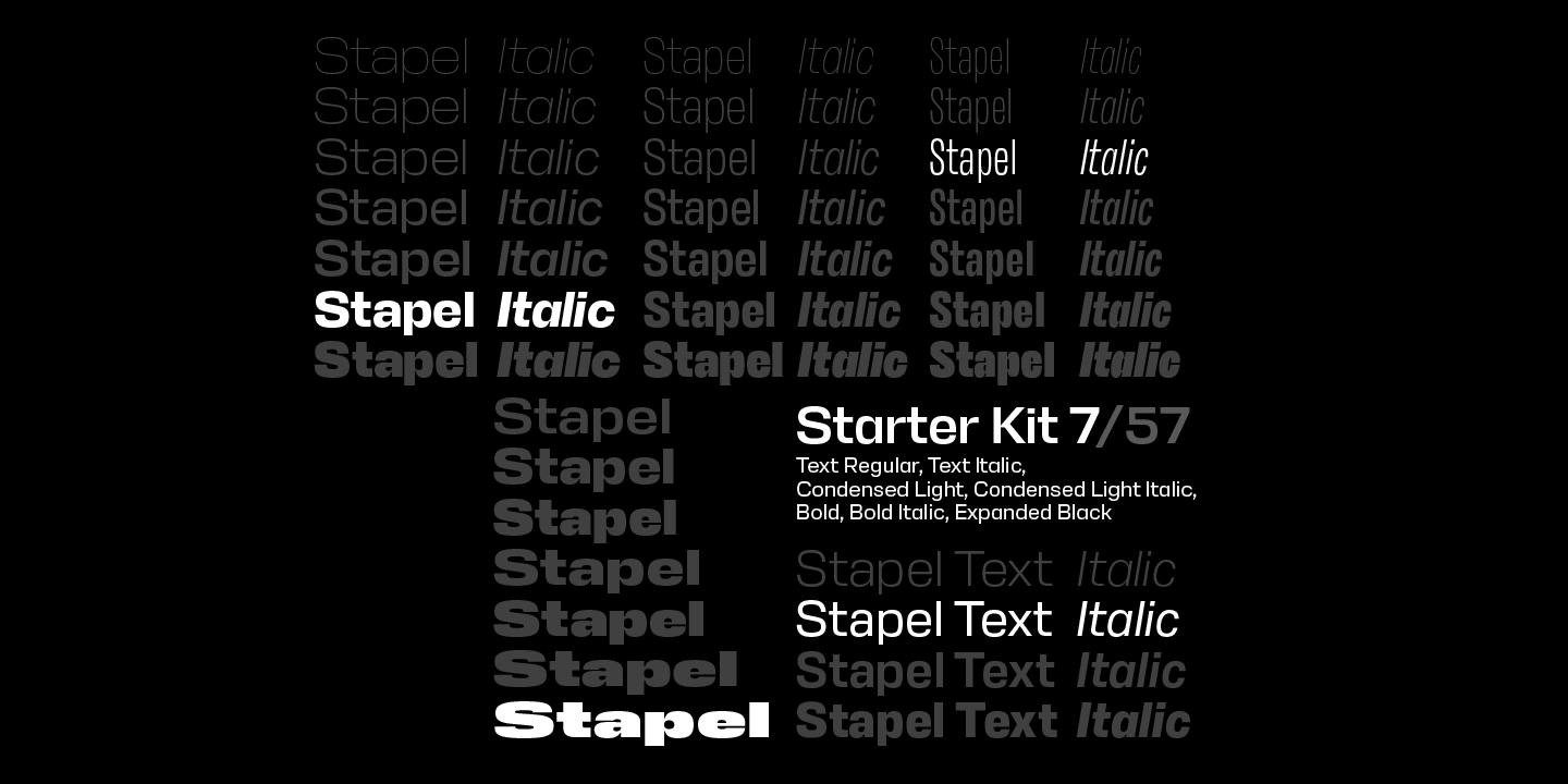 Пример шрифта Stapel Condensed #10